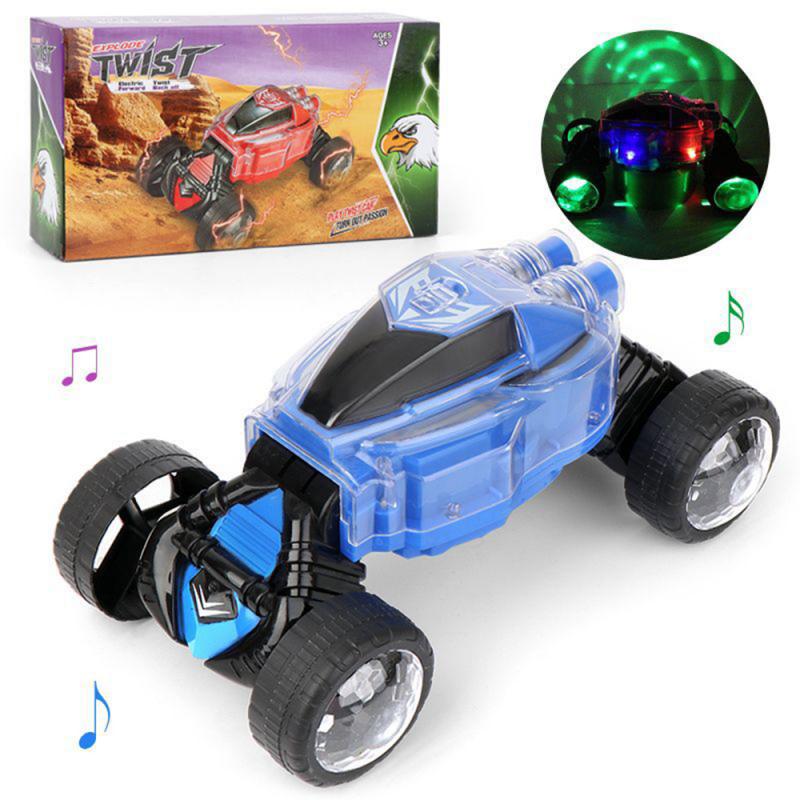 Stunt Auto 360 ° Vervorming Klimmen Elektrische Off-Road Auto Licht Muziek Voertuig Diecasts & Toy Vehicles Xmas voor Jongens: Blue