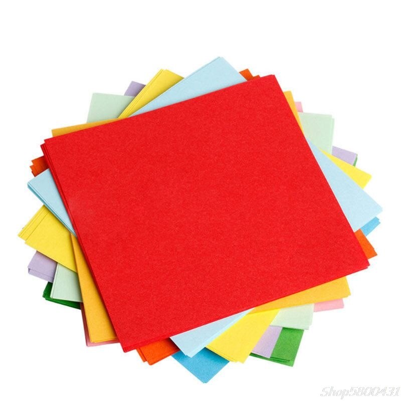 1Pack Square Folding Wish Paper Colorful Double Sided Sheets Origami Crane Craft O21 20