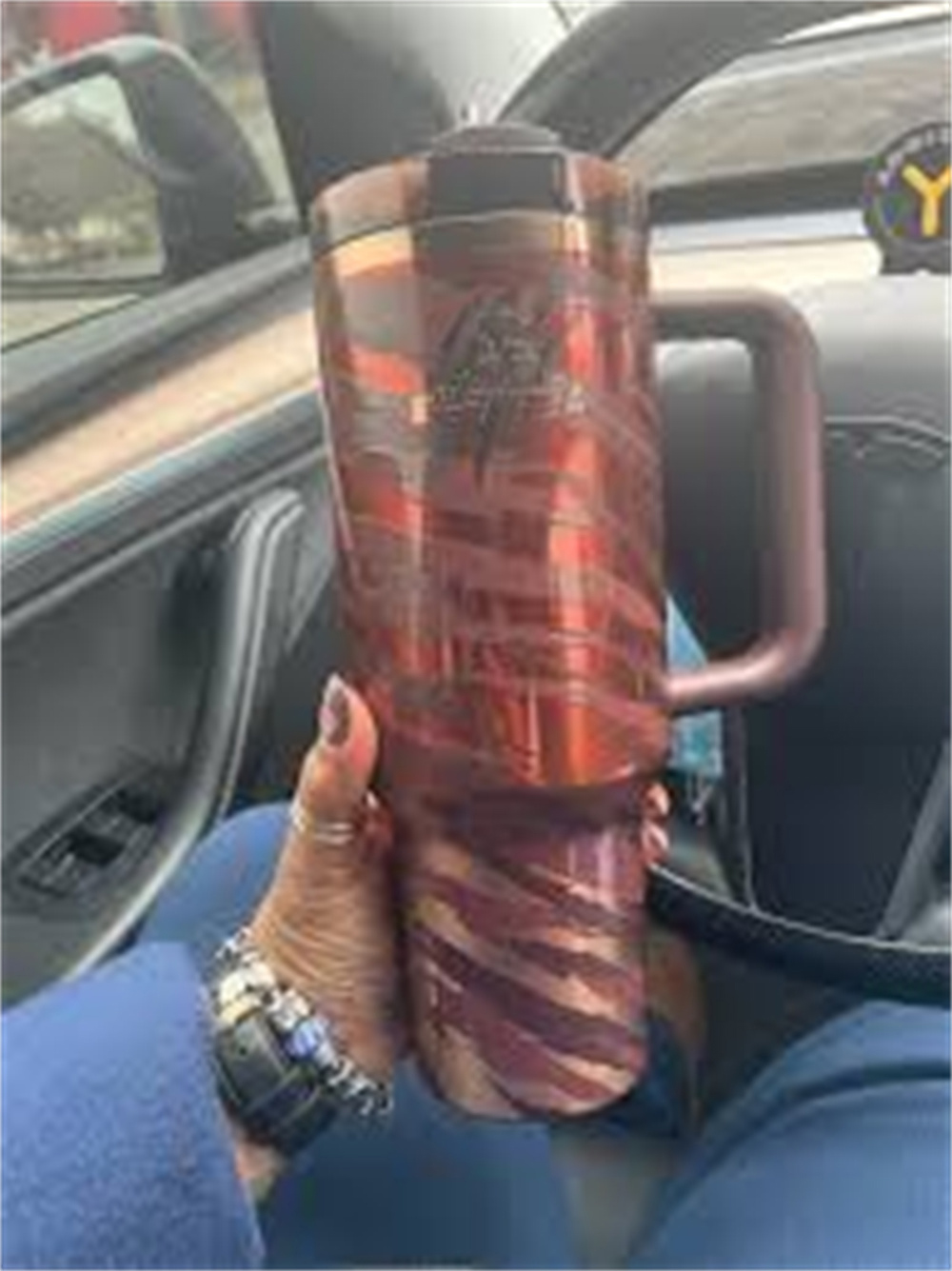 Botella de agua de estilo, vaso de acero inoxidable de 40oz con tapa de silicona, taza de viaje para bebidas frías, taza de café de gran capacidad
