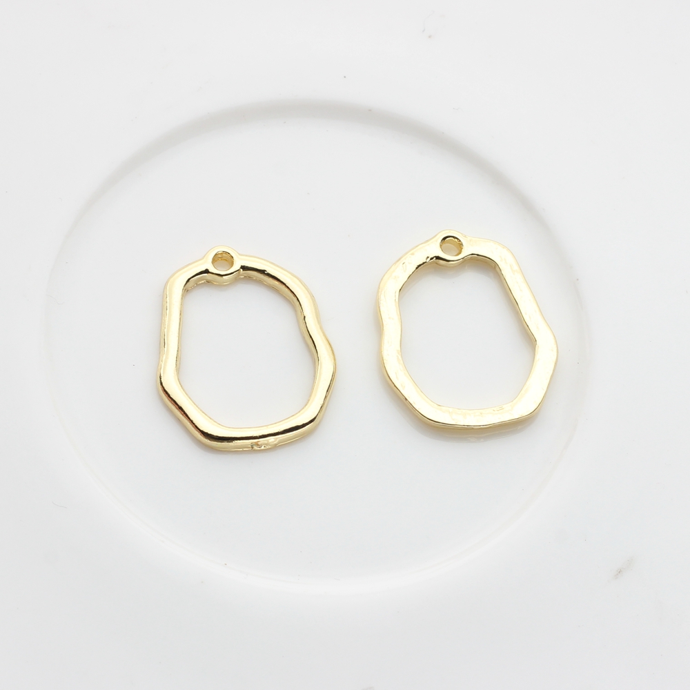 Mini géométrique rond cercle Rectangle connecteur breloques 10 pièces/lot pour bricolage boucles d'oreilles fabrication de bijoux