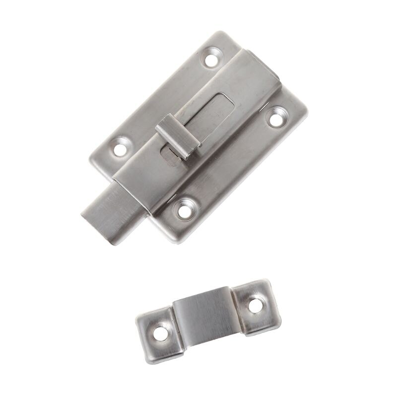Stainless Steel Spring Latch Slide Door Lock Security Gate Barrel Bolt Padlock