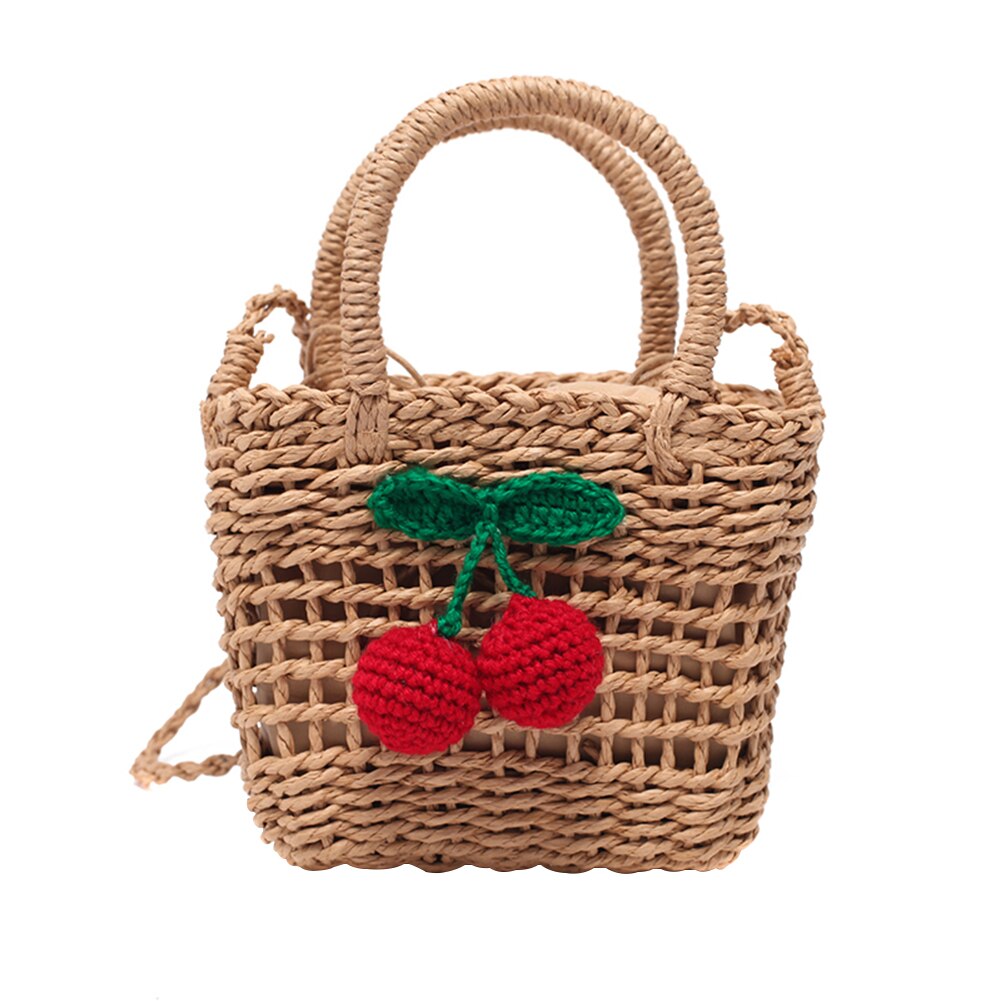 Hecho a mano de ratán de las mujeres de bolso de hombro tipo bandolera de paja tejida verano mensajero playa bolso de viaje bolsas