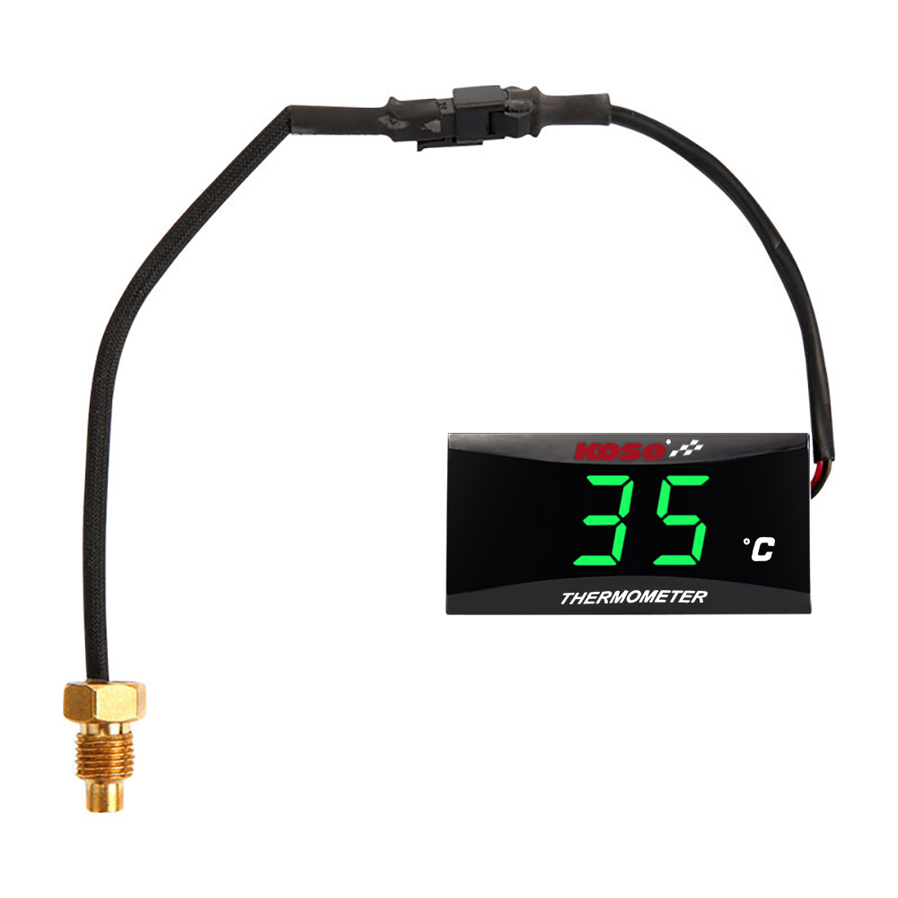 KOSO Motorrad Wassertemperatur Minimessgerät Universal- LCD Digitaler Bildschirm Sensor Thermomete SAMCI Temperaturanzeige: Lavendel