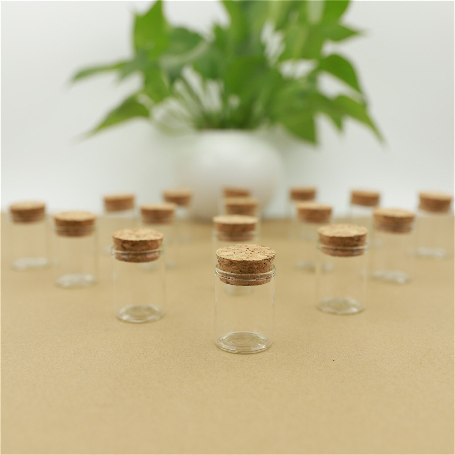 12pcs/lot 15ml 30*40mm Small Glass vial Bottle Test Tube With Cork Mini spice Jars Containers