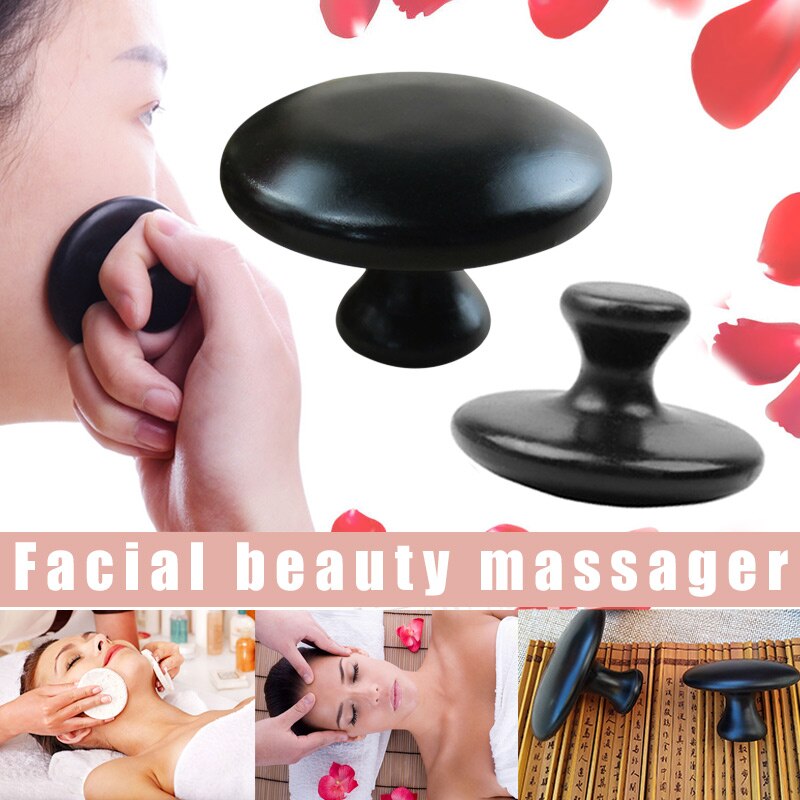 Pedra de massagem facial em forma de cogumelo suave lava basalto pedra quente para spa terapia de massagem corpo pedra de massagem facial