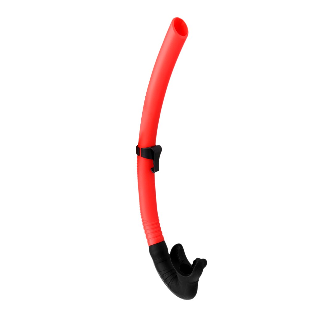 Universal Wet Breathing Tube Snorkeling Snorkel Underwater Free Diving Scuba Air Tube Swim Equipment with Silicone Mouthpiece: Orange Red