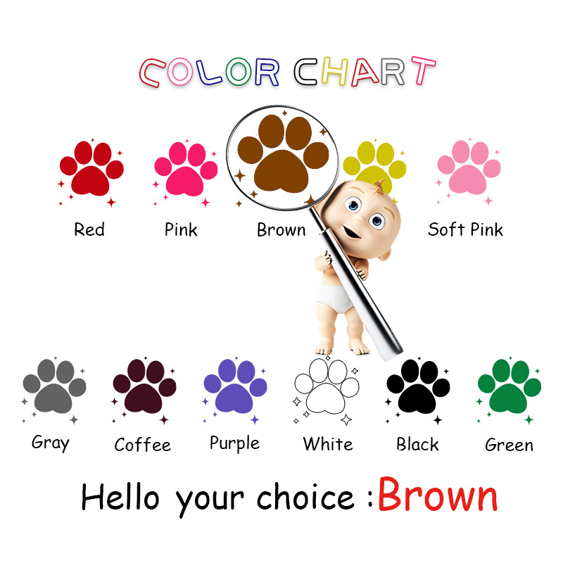 Gør-det-selv hundeindretning soveværelse aftagelige vinyldecals wallstickers pvc wallstickers kunst vægmaleri klistermærker dekorativt klistermærke vandtæt: Rødbrun