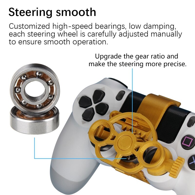 Mini controlador de volante para juegos de carreras para Sony PlayStation PS4 accesorios impresos en 3D