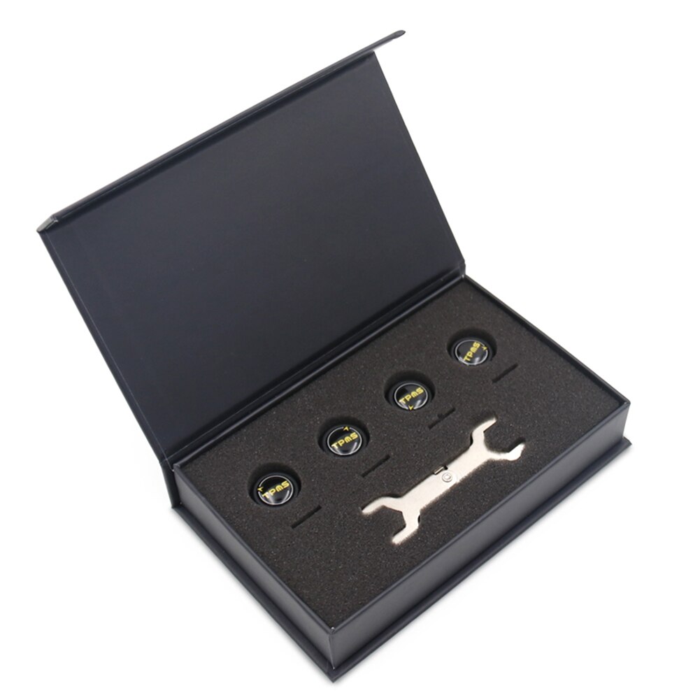 Bluetooth 5.0 TPMS Car Tire Tyre Pressure Monitoring System 4 External Sensors for iOS Android APP Mobile Phone Monitoring Alarm