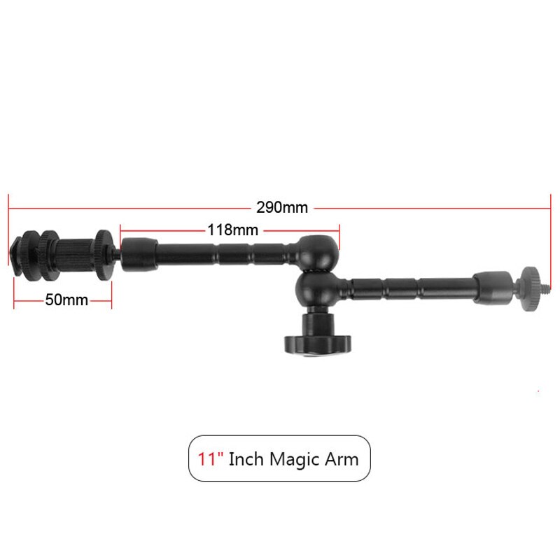 Aluminum Alloy 11 Inch Magic Geek Photography DV Monitor Bracket Magic Arm Photography Light Universal LCD Monitor Metal Clip