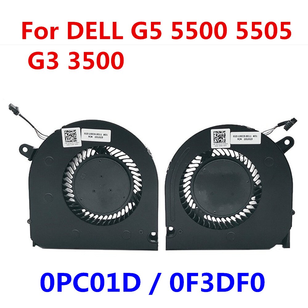 Original Laptop CPU GPU Cooling Fan For DELL G5 SE 15 5500 5505 G3 3500 version Cooler 0PC01D 0F3DF0 MG75090V1-C200-S9A: CPU AND GPU FAN