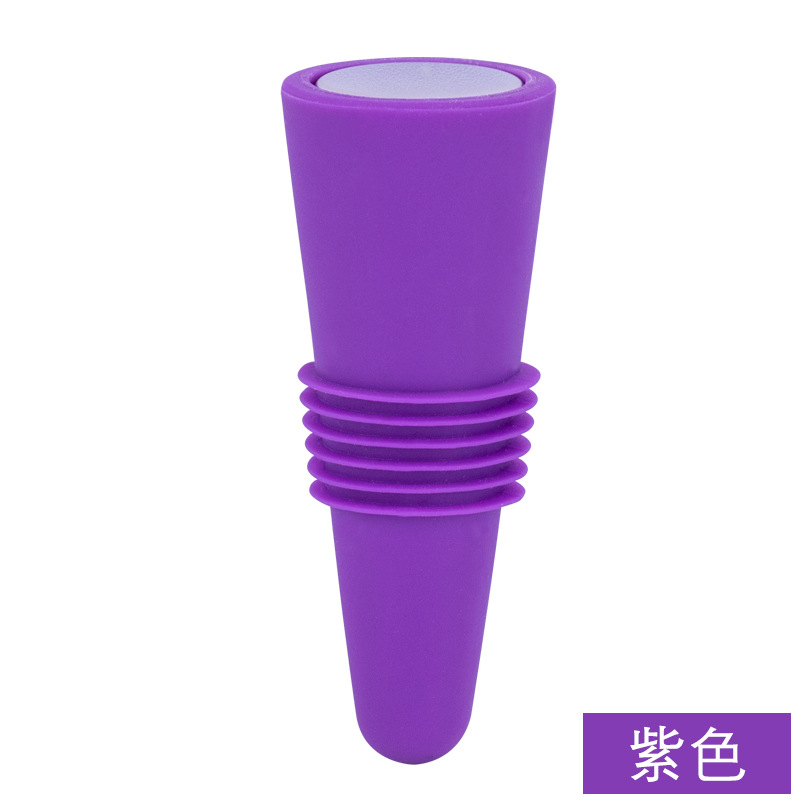 Premium Silicone Wine and Beverage Bottle Cap Set Leak Proof Champagne Bottles Sealer Stoppers Wine Cork Saver Stopper Reusable: purple