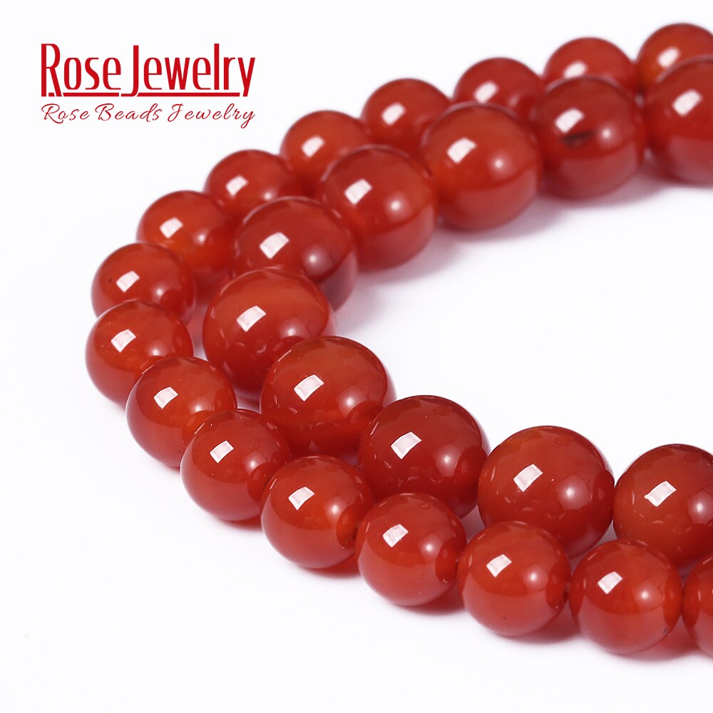 AAAAA Natural Stone Red Agates Carnelian Round Gem Loose Beads 15" Strand 4 6 8 10 12 14 16 MM Pick Size For Jewelry Making