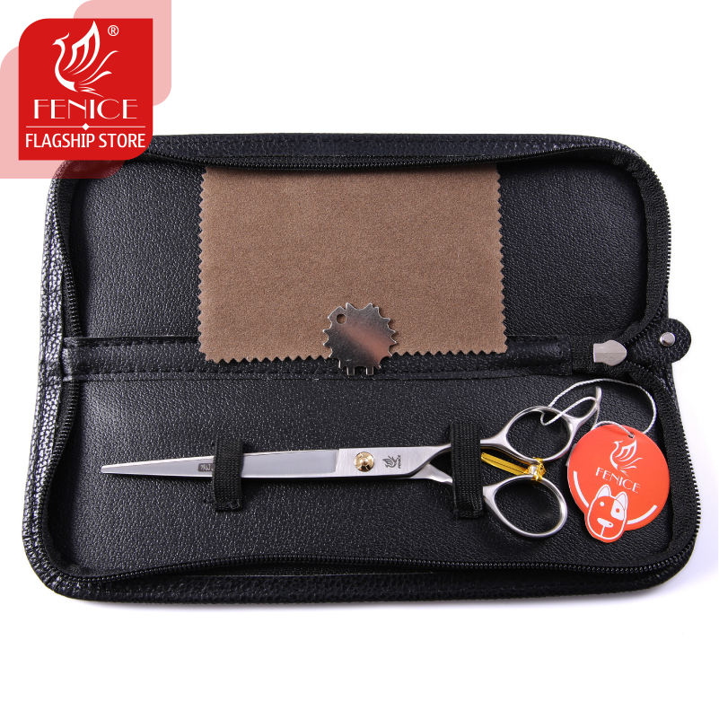 Fenice 7.0/7.5 Professionele Grooming Snijden Rechte Schaar Japan 440C Seratted Shear voor Dogstylist
