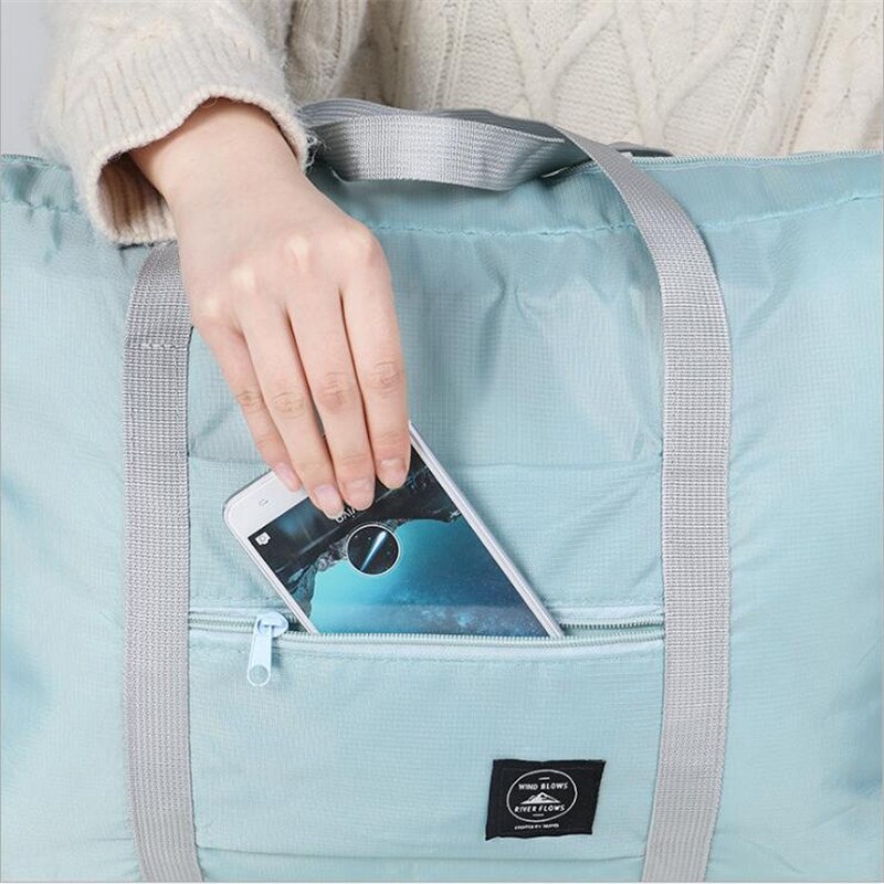 Borsa da viaggio pieghevole in Nylon Unisex borsa impermeabile di grande capacità per bagagli da donna borse da viaggio pieghevoli Organizer cubi da imballaggio