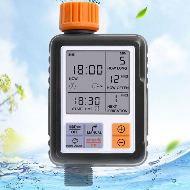 Dispositivo de riego automático para jardín, herramienta de controlador con temporizador, aspersor con pantalla Lcd