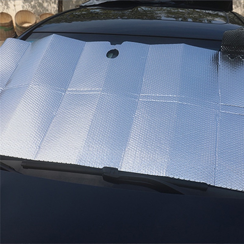 Bil solskærm aluminiseret film bil sammenklappelig solcreme bil varmeisolering solskærm biltilbehør