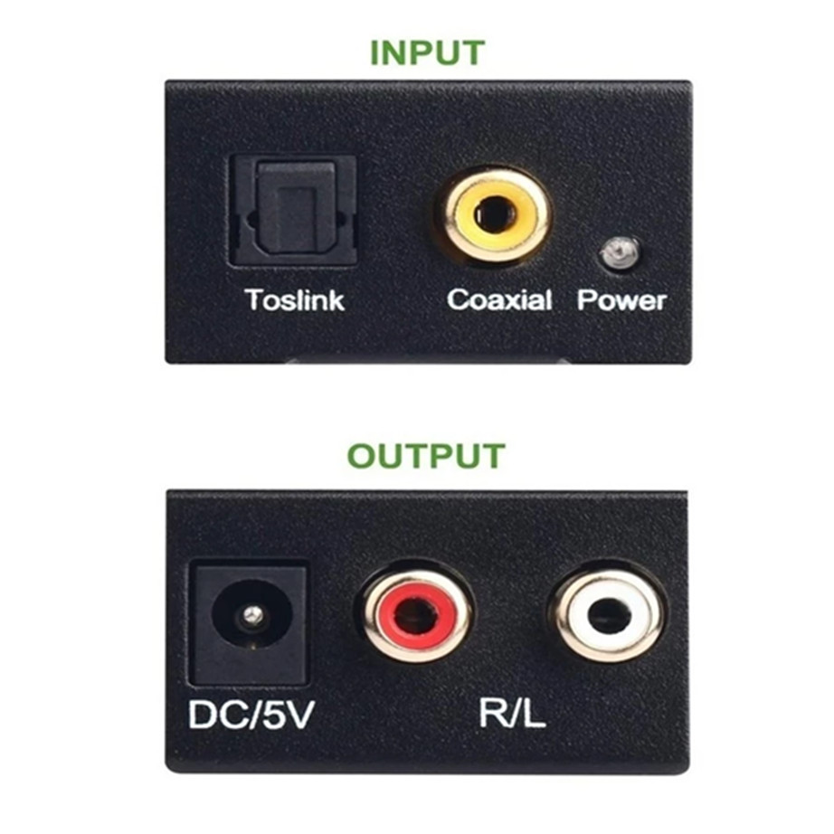 Digital zu Analog Audio- Konverter RCA R/L Ausgang Audio- Adapter DAC Verstärker Kasten Für Koaxial Optische SPDIF ATV DAC Decoder