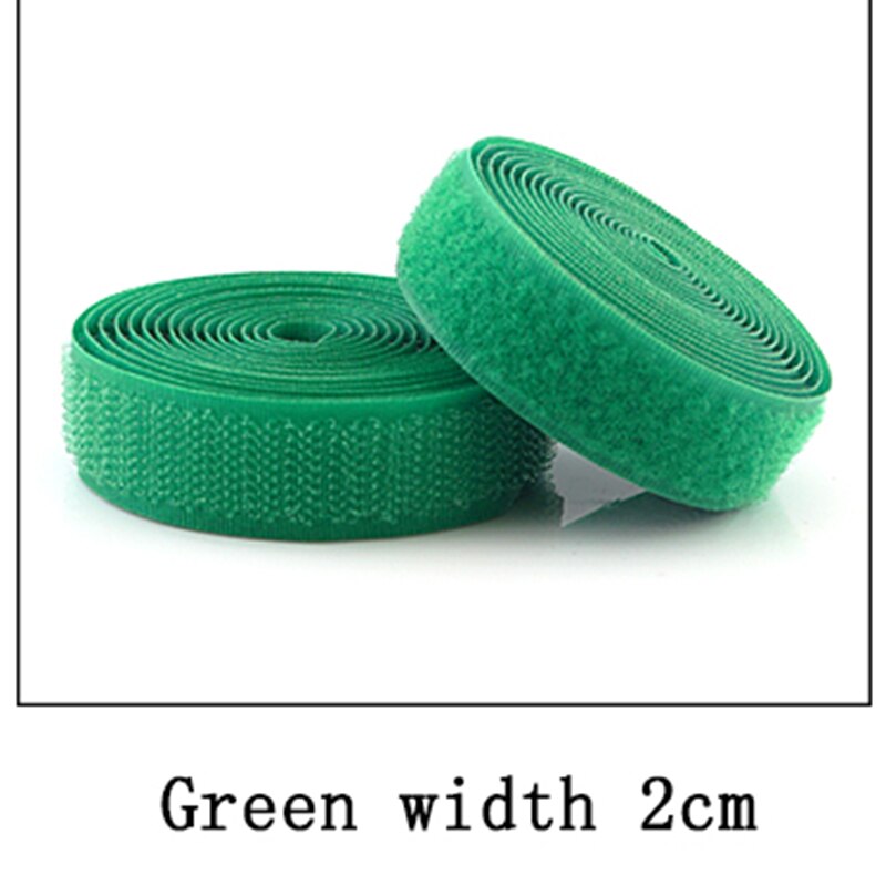 2 meter 16/20mm kardborrefästen sugru kardborreband utan självhäftande fäste nylon magisk tejp remsa sömnadstillbehör kardborre: 20mm / Grön 2m