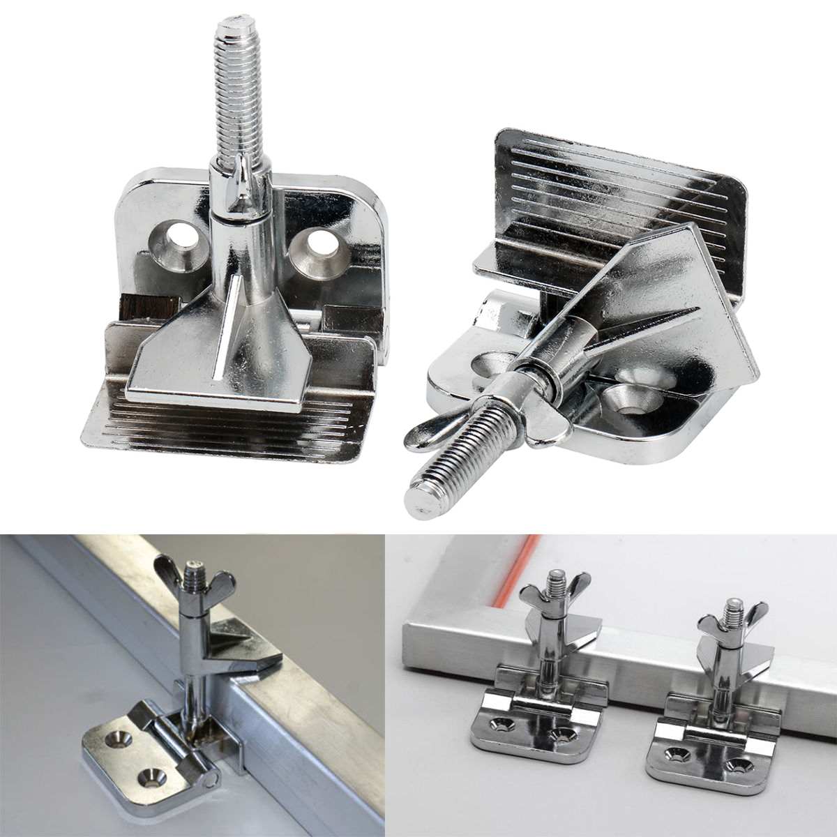 5Pcs/Set Screen Printing Kit Aluminum Frame + Hinge Clamp + Emulsion Scoop Coater + Squeegee Screen Printing Tool Parts
