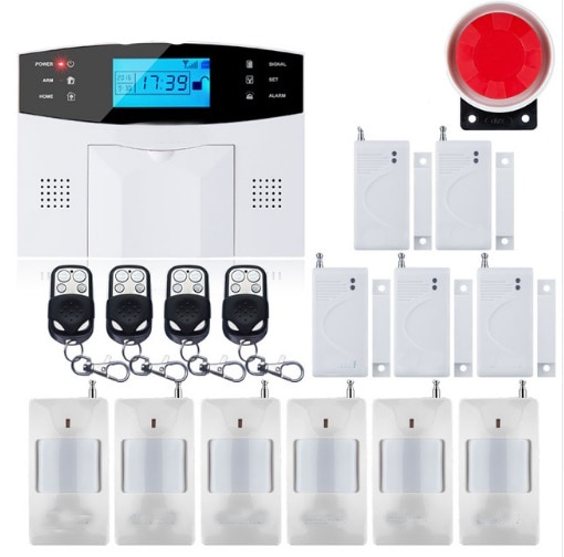 SmartYIBA Smart House GSM SMS Home Security Alarm System 2G Sim Card Russian French Spanish Portuguese Italian Polish Czech Voi
