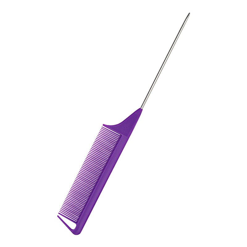 1Pc Professionele Haar Staart Kam Haar Stijl Anti-Statische Fijne Kam Met Rvs Spiked Styling beauty Tools: B