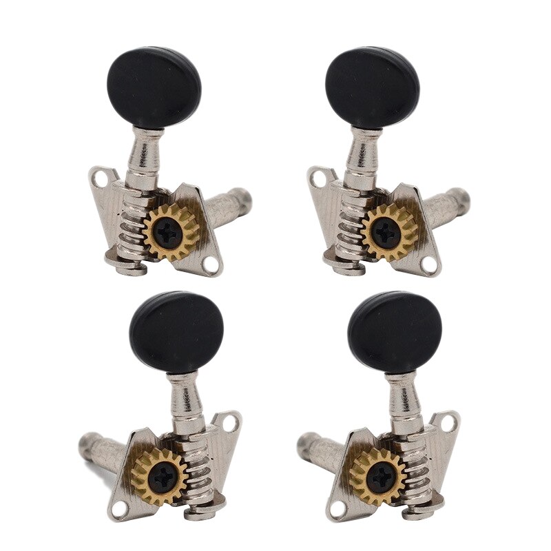 4Pcs Ukulele Tuners Nickel with Black Buttons Ukul... – Grandado