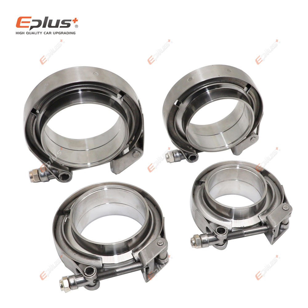 Eplus-abrazadera de banda en V de liberación rápida de acero inoxidable 304 para coche, tubo de escape Turbo, abrazadera en V, brida masculina y femenina, Kits de abrazadera en V