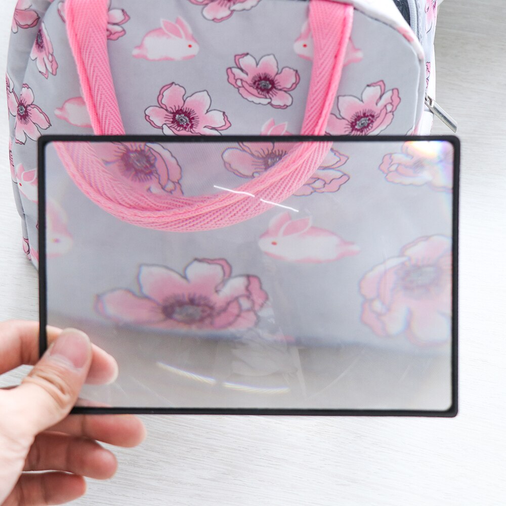 1PC PVC Transparent Magnifier Sheet Magnifying X3 Book Page Magnification 180X120mm Convenient A5 Flat Reading Glass Lens