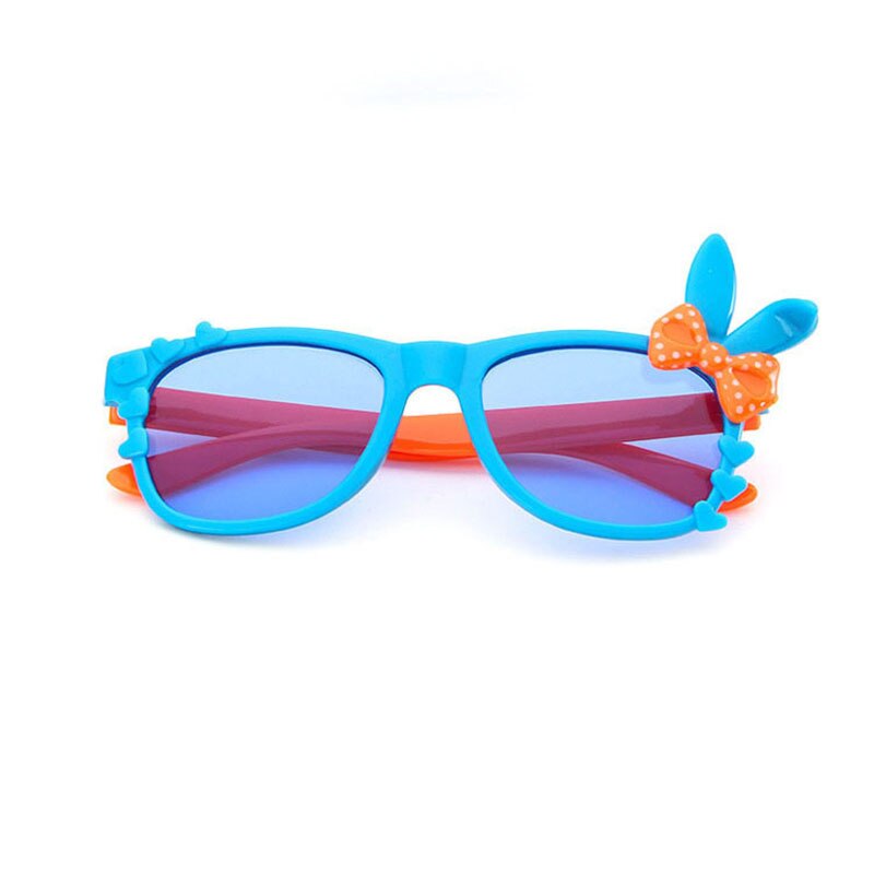 Gafas de sol con orejas de conejo para niños y niñas, anteojos de sol bonitos para niños de 2 a 8 años: Azul