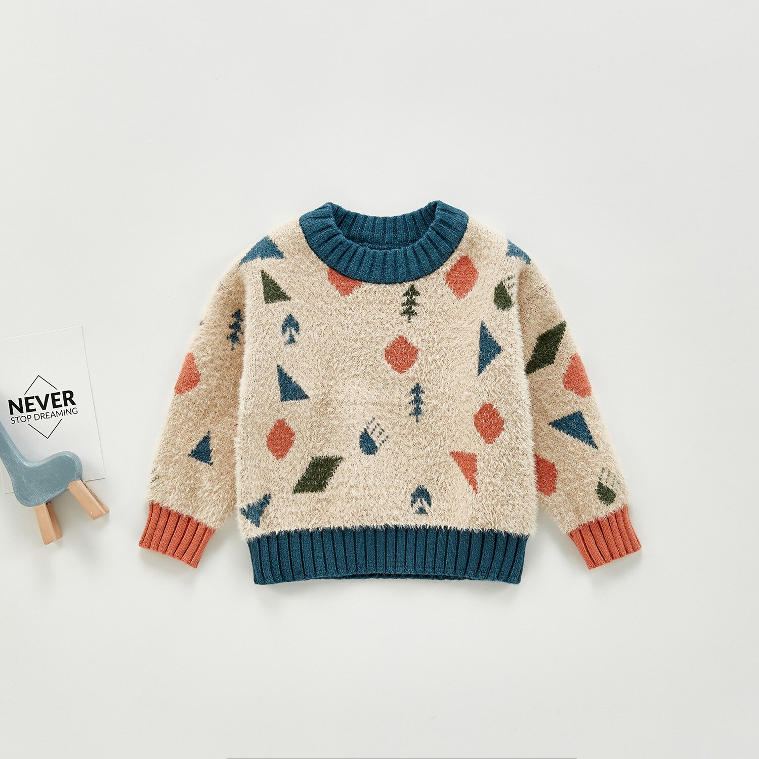 0-24M Baby Junge Mädchen Cartoon Geometrische Muster Pullover Herbst Nette Infant Weiche Knited Langarm Pullover strickwaren Outwear