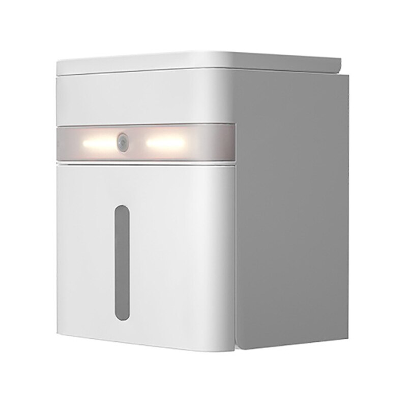 Waterproof Wall Mounted Toilet Roll Holders with Led Sensor Lights Bathroom Tissue Paper Box Rack Toilet Tissue Paper: Default Title