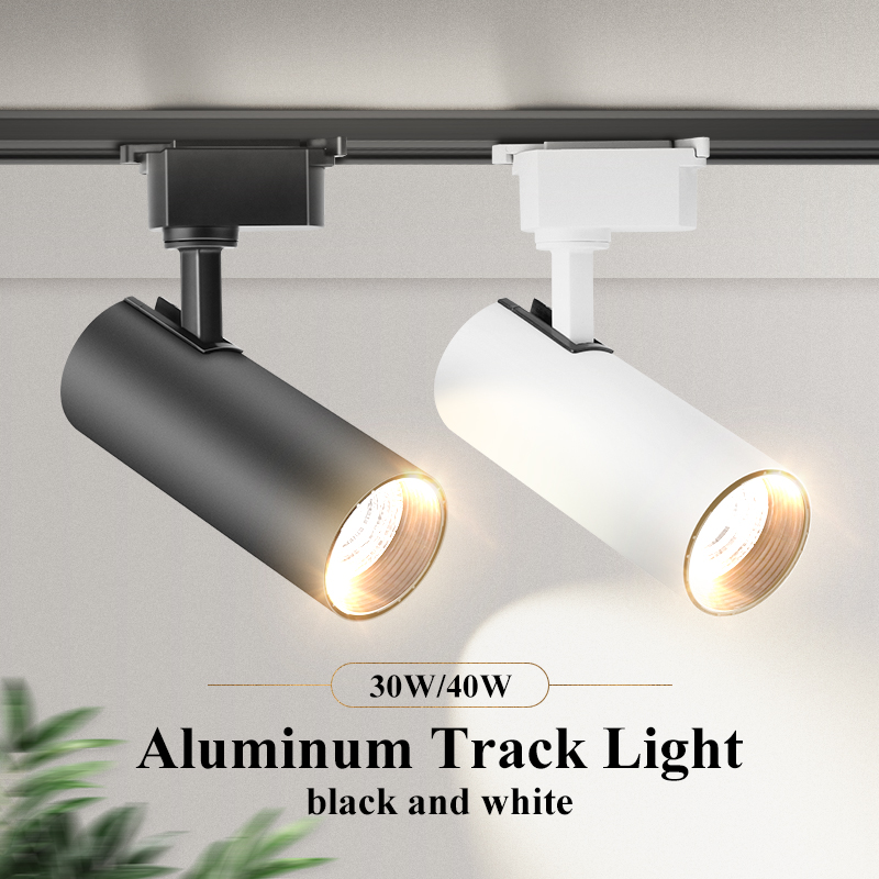 Led-skenlampa set spotlight skena lampa 220v butiksbelysning skena 30w spotlights för klädbutik dekoration armatur