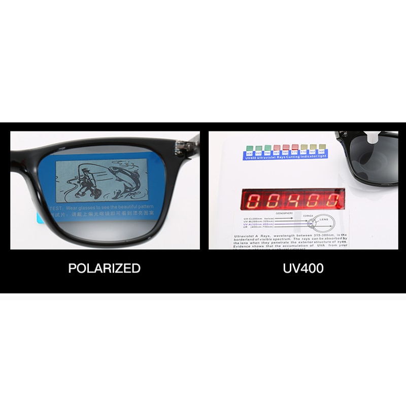 Polariserede fiske solbriller kvinder mænd firkantede polaroid solbriller udendørs sports driver køreskygge 11-jy8209