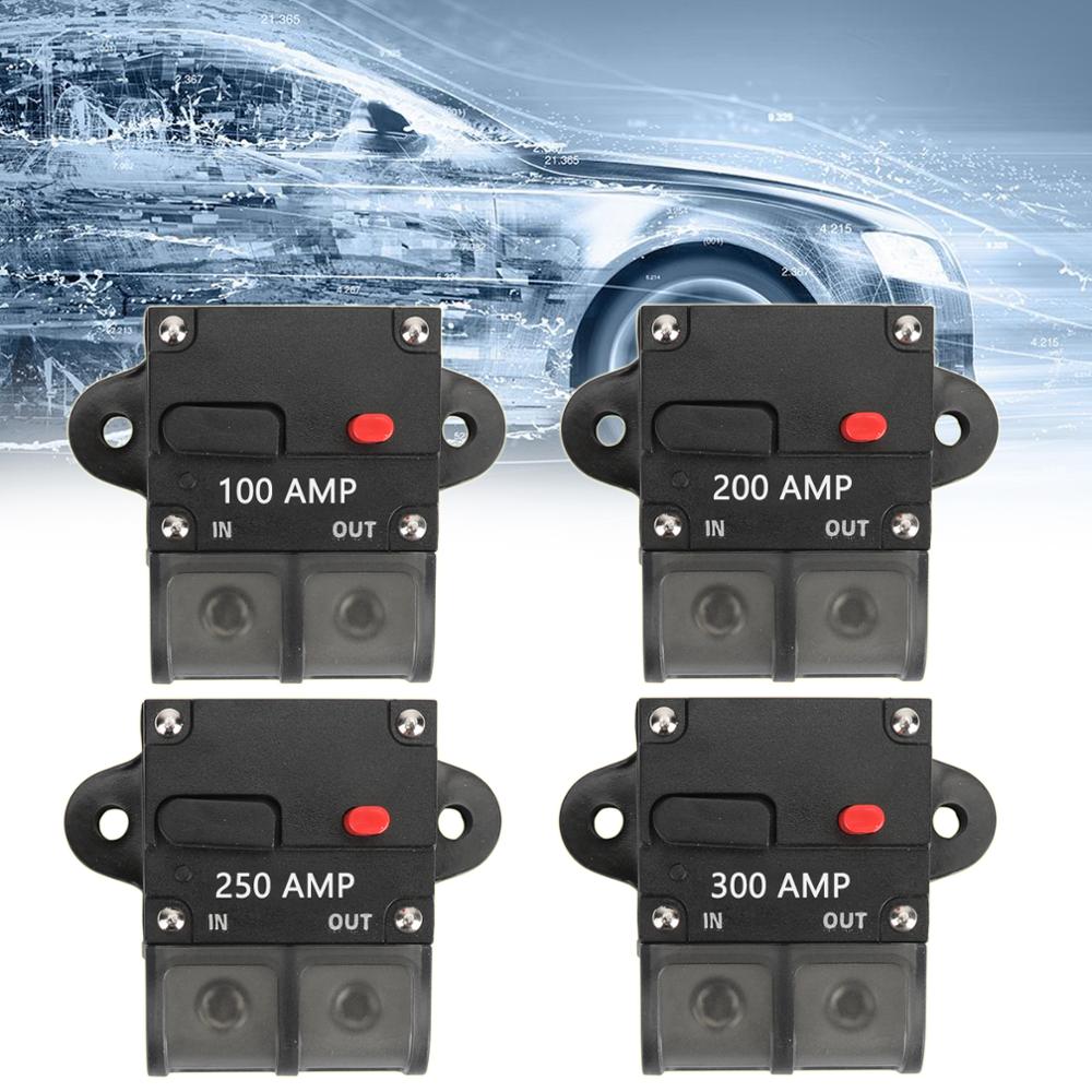 Areyourshop Automatic Circuit Breaker 100A 200A 250A 300A Manual Reset Inline Terminal Block Marine Car