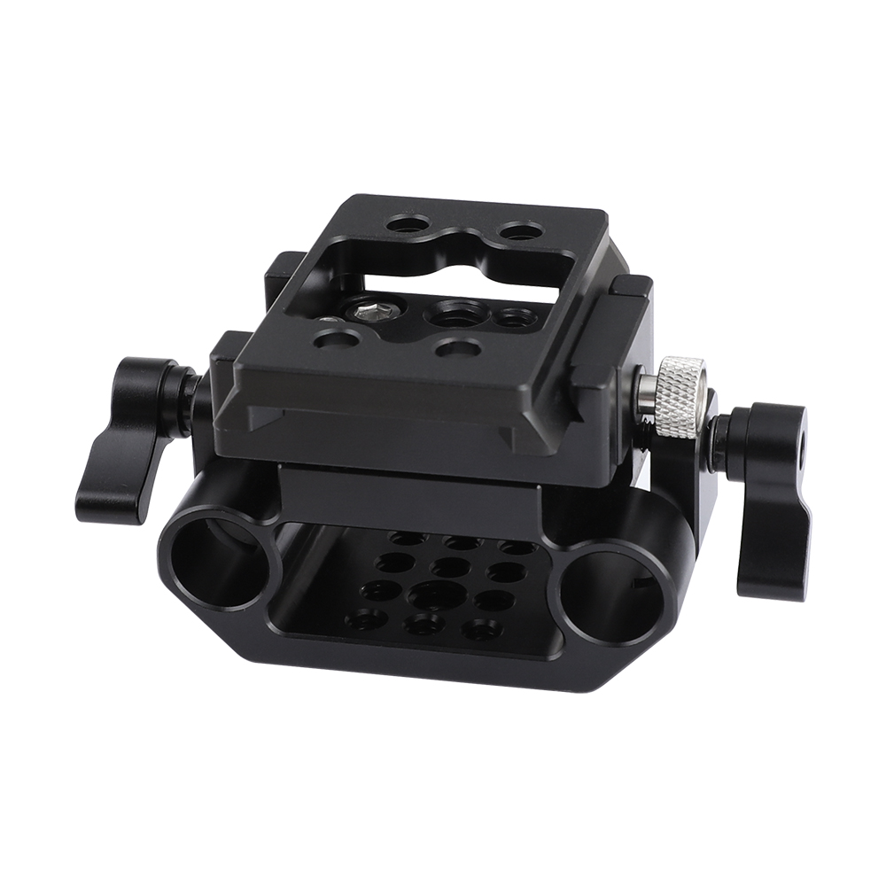 Hdrig Manfrotto Quick Release Sliding Mount &amp; Adapter Plaat Met 15Mm Dual Rod Clamp Base Voor Dslr Camera Kooi kit