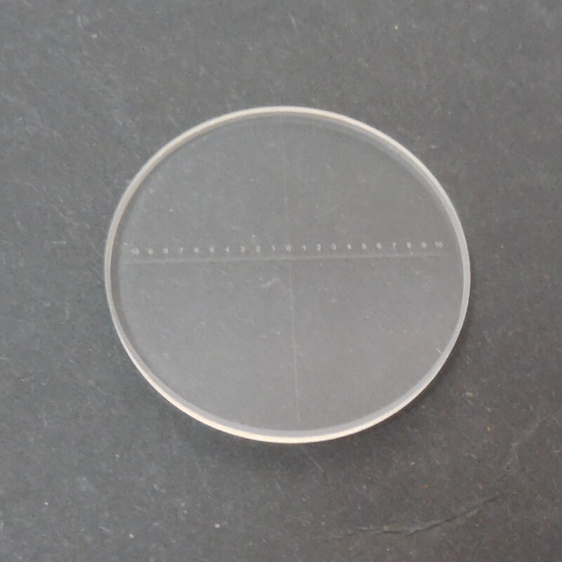 Div 0.1 mm okular mikrometer til stereomikroskop reticle lodret linie vandret lineal 10-0-10 diameter 24 mm/26 mm