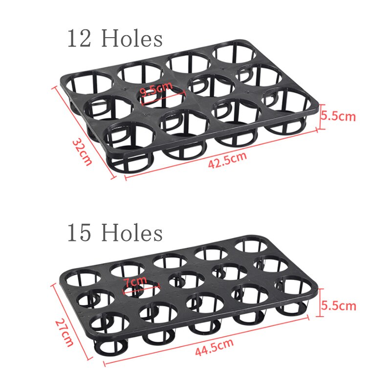 Plastic Nursery Pot 12/15 Holes Seed Grow Planter Box Greenhouse Seeding Garden Seed Pot Tray plant Seedling Tray Phalaenopsis