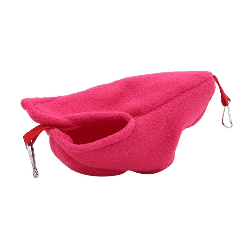 Hámster cálido nido Banana forma casa doble hamaca tela hámster pequeño Animal mascota nido suministros para mascotas: rose red