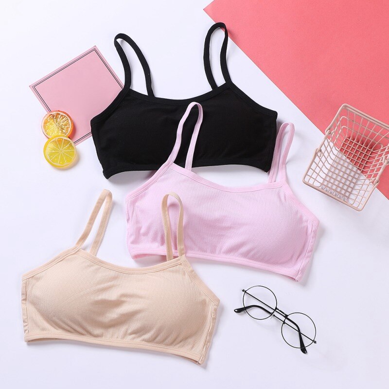 Girls Training Bra Wireless Thin Cup Bra Comfortable Teenage Underwear