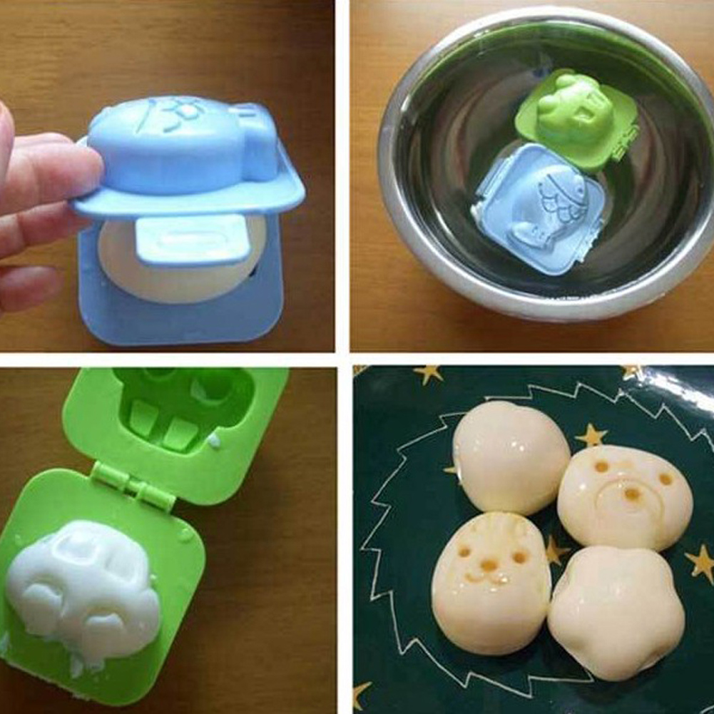 1Pcs Gekochtes Ei Form Niedliche Cartoon 3D Ei Ring Form Bento Maker Cutter Dekorieren Ei Werkzeug
