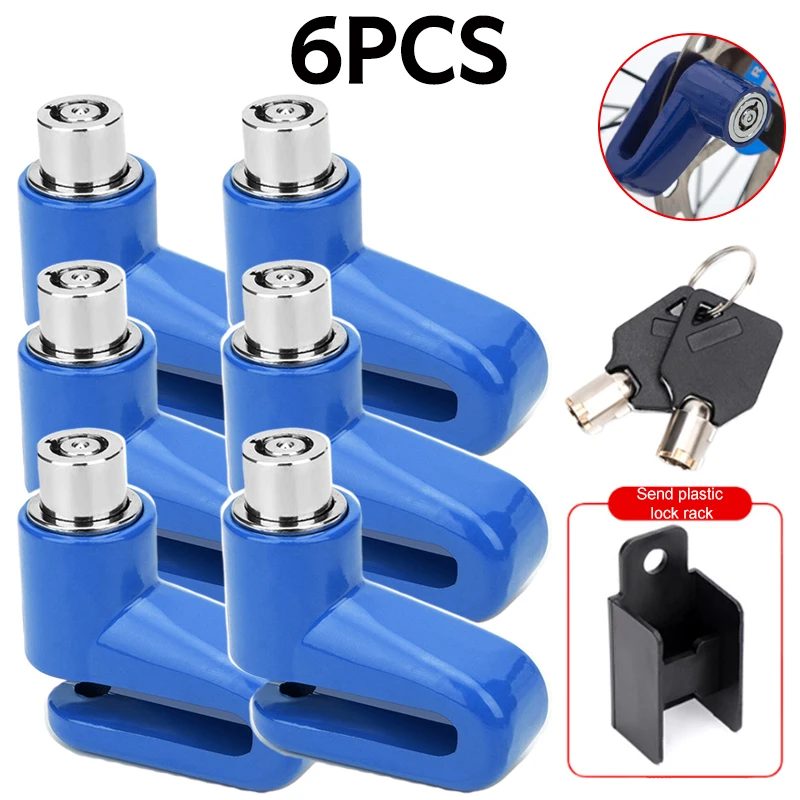 Beveiliging Antidiefstalslot Fietsschijfremslot Fiets Motor Mini Antidiefstal Draagbaar hangend remslot van aluminiumlegering: WHITE