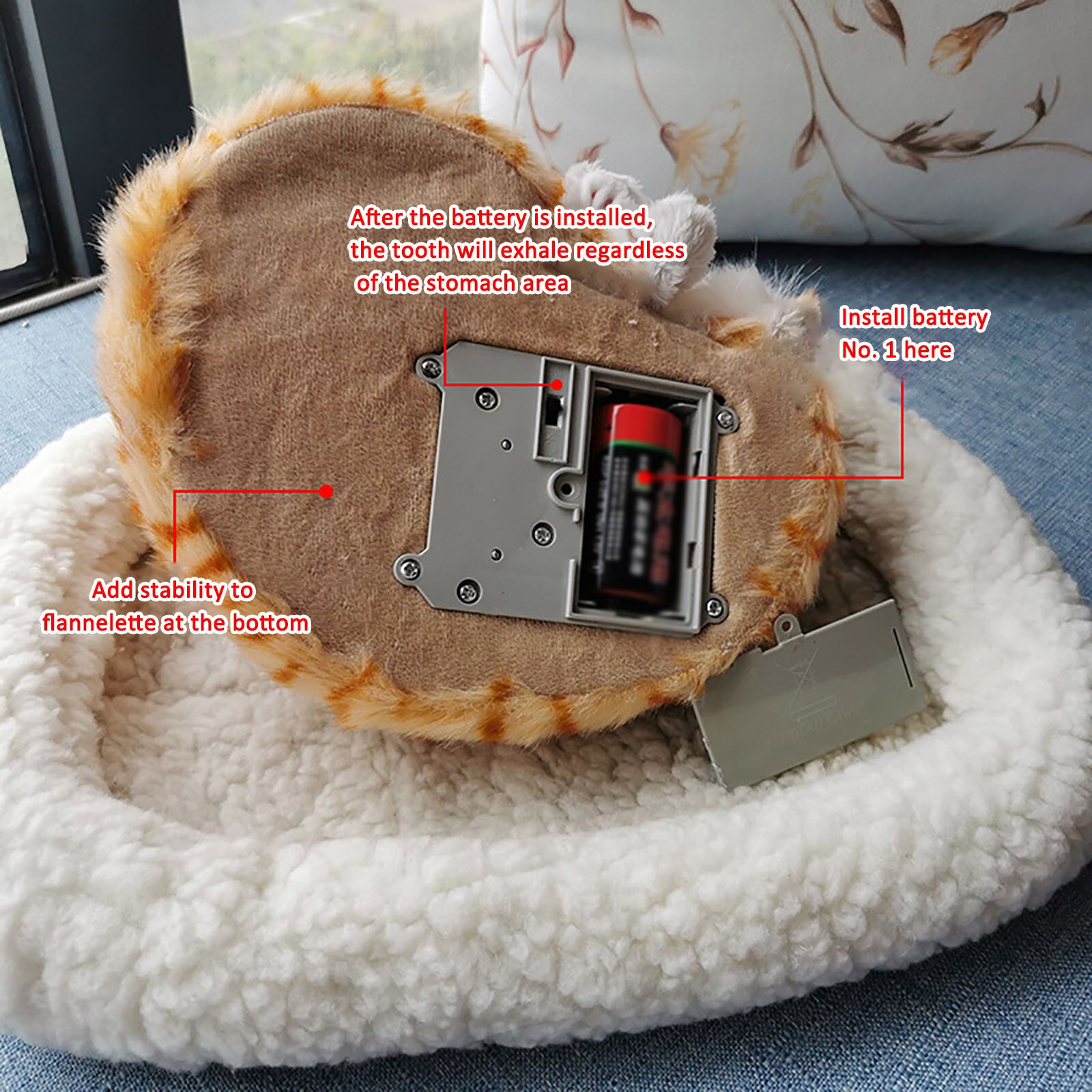 Realistische Slapen Knuffel Ademhaling Kat Harige Hond Knuffel Met Mat Creatieve Dieren Decor Voor Kids Baby