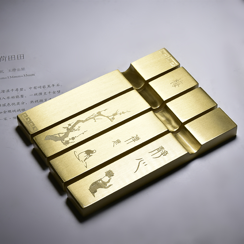 Multifunctionele Massief Messing Presse-papier Paperweights Chinese Kalligrafie Schilderen Paperweights Papre Drukken Ornamenten