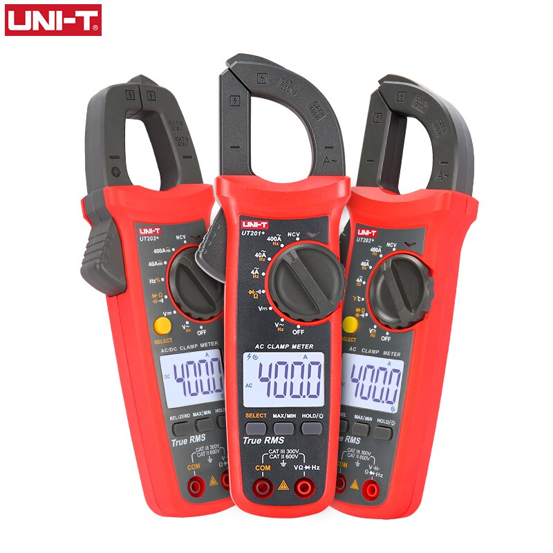 Uni t uni-t digital klämmätare  ut201+ ut202+ ut203+  växelström likström amperimetro tester klämma multimeter motståndsfrekvens