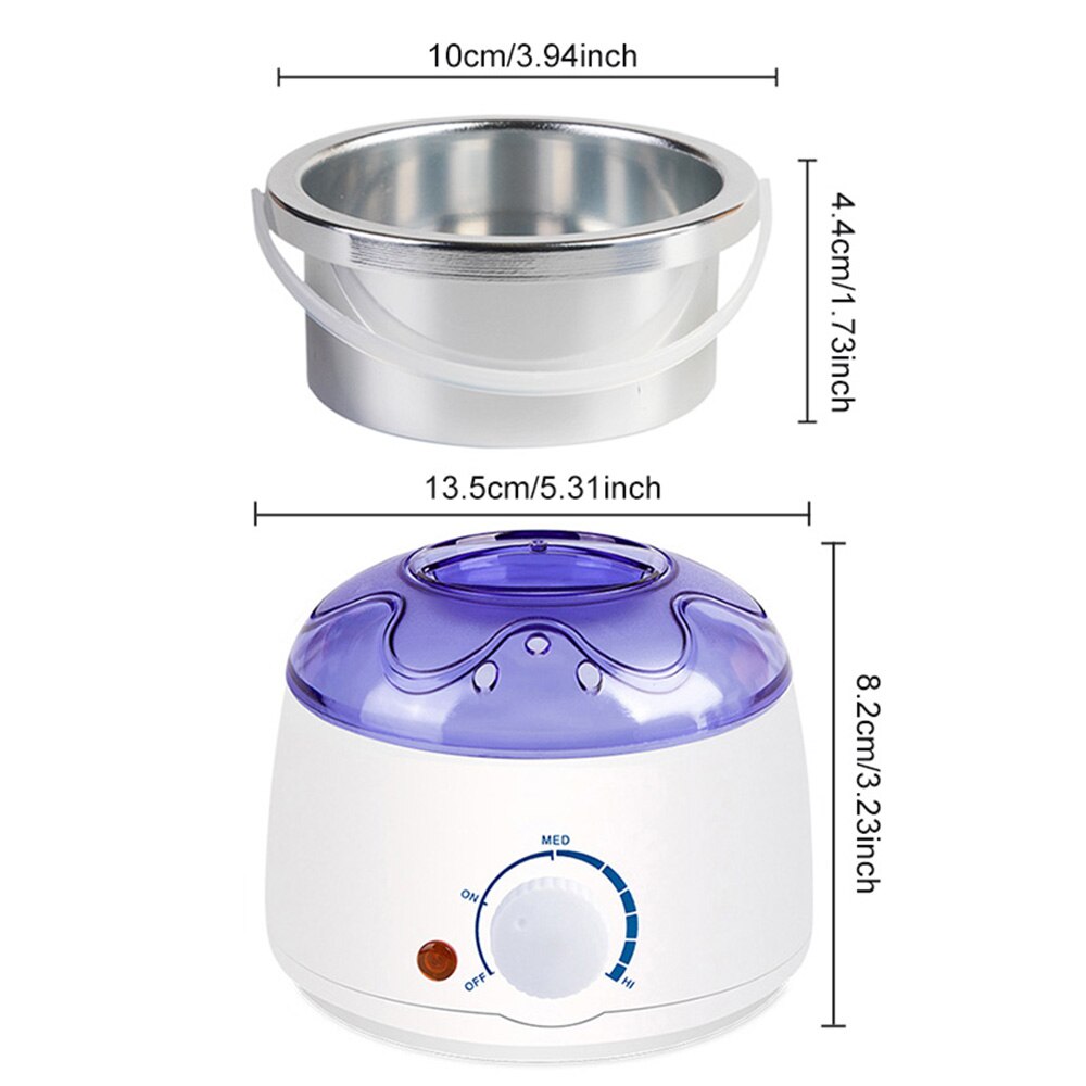 Máquina de depilación cera eléctrica calentador de cera SPA con 2 uds. De granos de cera y 20 piezas Uds. Depiladora de palos de madera UK/US/AU/EU Plug