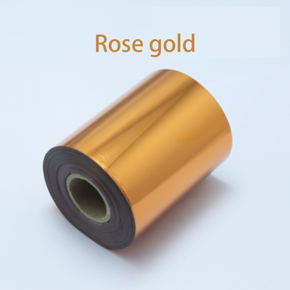 Lámina de sellado en WTONG para papel de cuero PU, papel de transferencia térmica, estampado en de diferentes tamaños disponible: 8Cm Rose gold