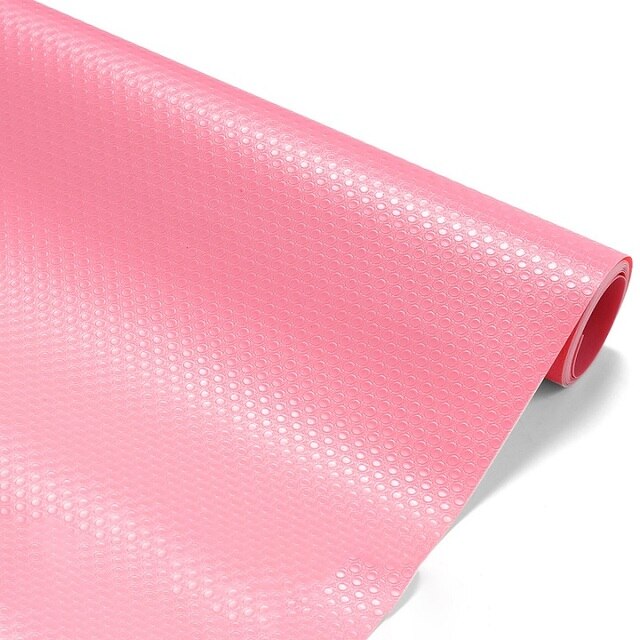 wiederverwendbar Regal Liner Kontakt Papier Kabinett Matte Schublade Matte Feuchtigkeit-nachweisen wasserdicht Staub nachweisen nicht-Unterhose Geschirr Pad: Rosa / 150x60cm