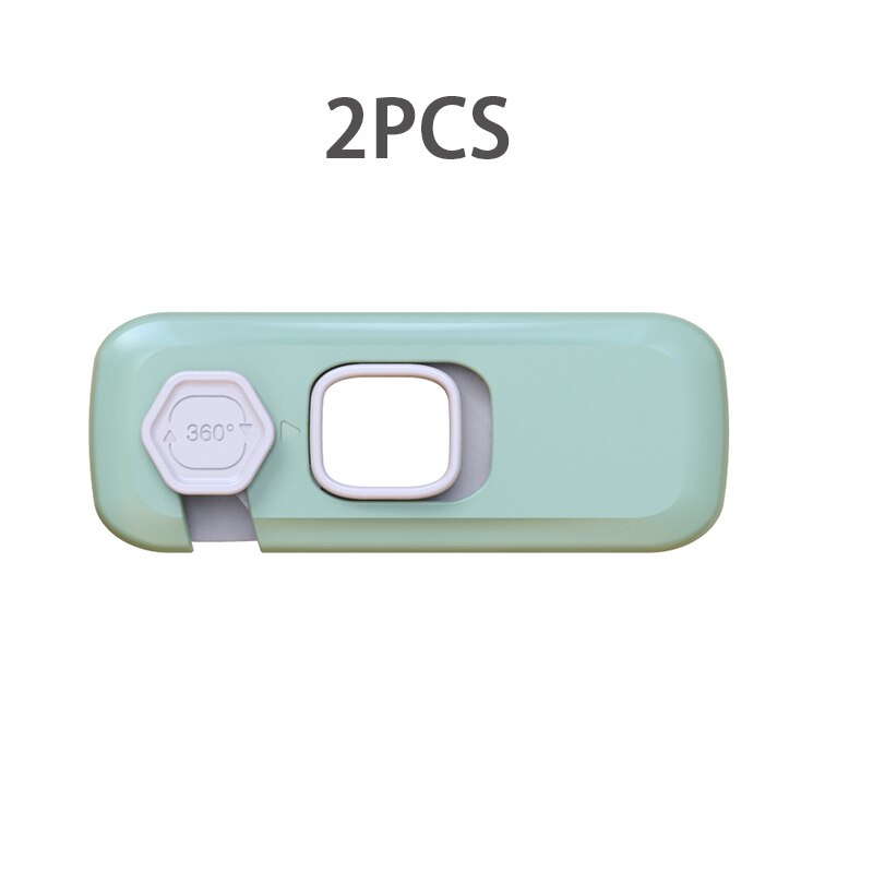 Smgslib Kinderslot Kast Lade Deur Sloten Bescherming Baby Anti-Snuifje Hand Plastic Grijs Koelkast Veiligheid Gesp: 2pcs green