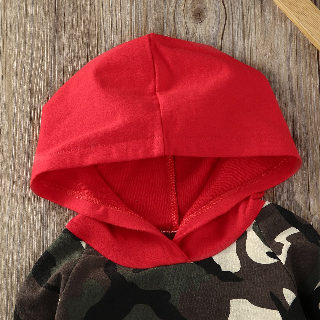 Jaar baby peuter baby jongens camouflage kleding hooded tops lange mouwen hoodie outfit kleding